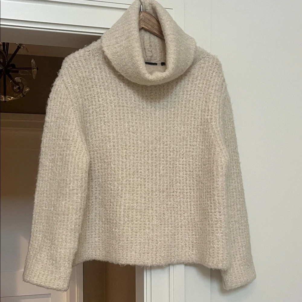 Theory Soft Cream Cowl Neck Sweater - Picture 2 of 4